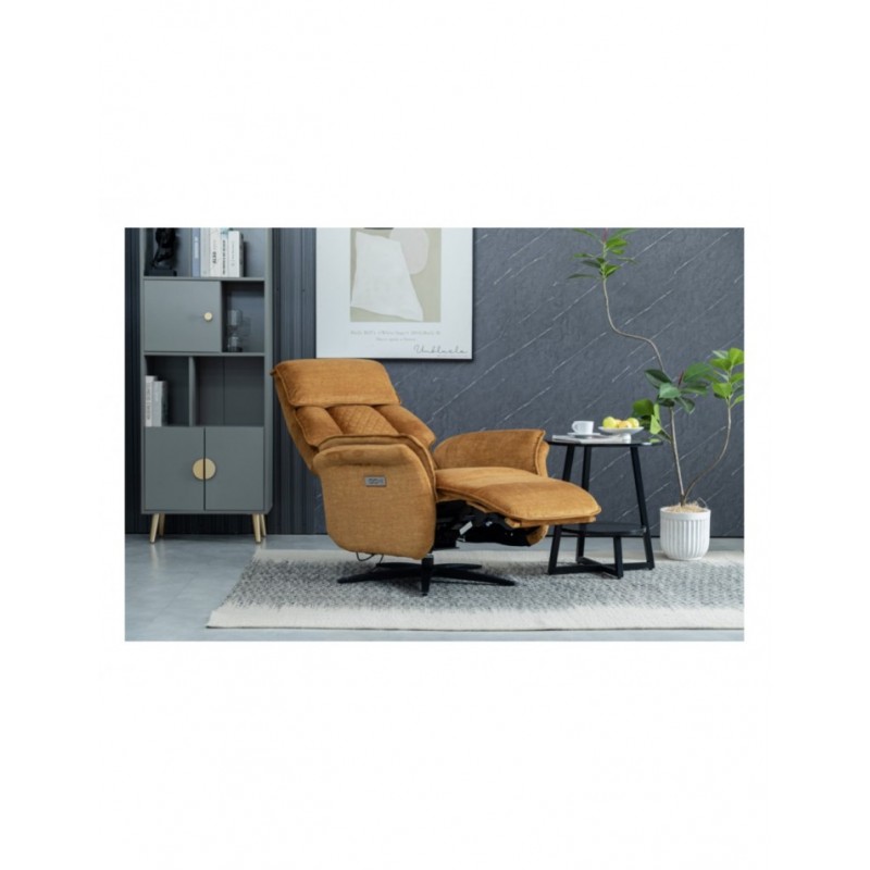 AM Evoque Swivel Electric Chair Dual Motor Amber